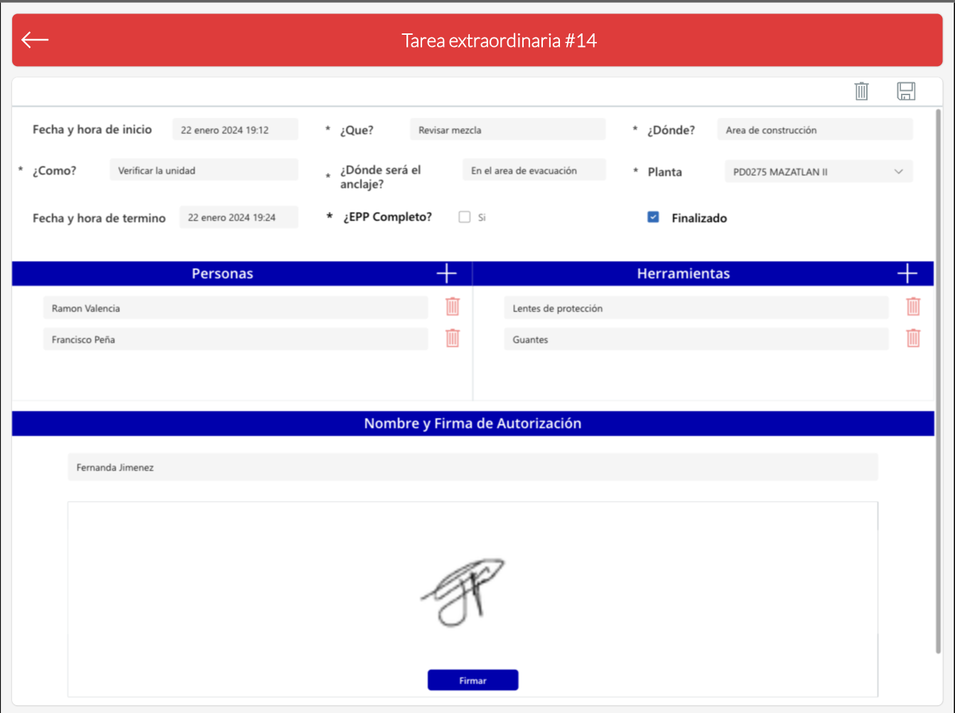 Seguimiento de Obra Cemex